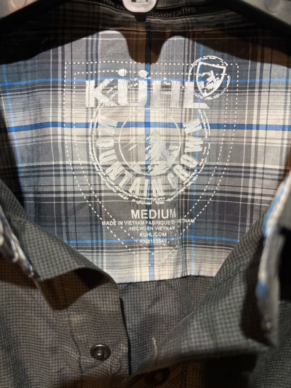 Kuhl Men’s Short Sleeve Button-Down Shirt - Charcoal - Picture 5 of 14